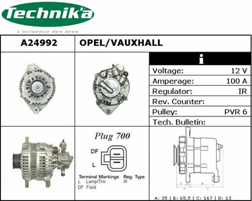 Alternateur Technika A24992