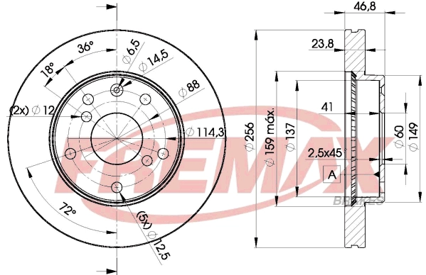 Disque de frein FREMAX BD-8673