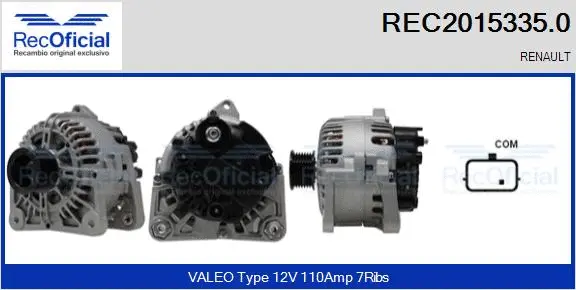 Alternateur RECOFICIAL REC2015335.0