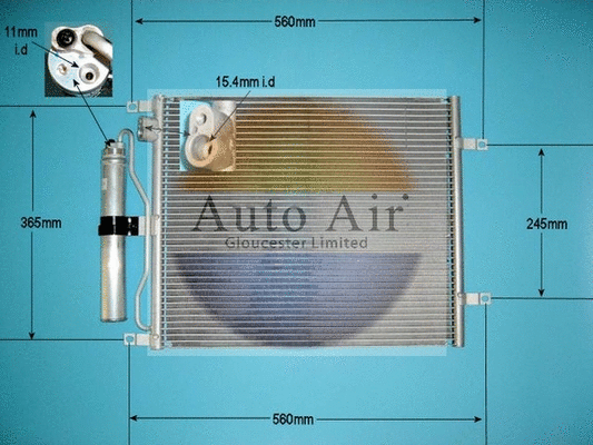 Condenseur, climatisation AUTO AIR GLOUCESTER 16-1428