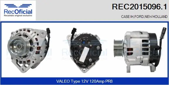 Alternateur RECOFICIAL REC2015096.1
