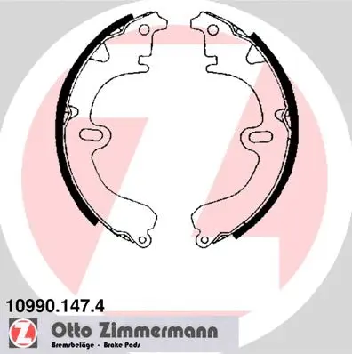 Jeu de mâchoires de frein ZIMMERMANN 10990.147.4