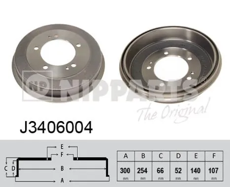Tambour de frein NIPPARTS J3406004