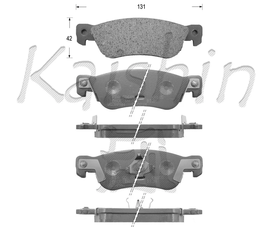 Kit de plaquettes de frein, frein à disque KAISHIN FK4021
