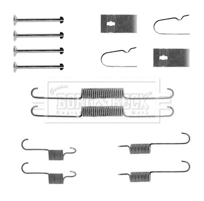 Kit d'accessoires, mâchoire de frein BORG & BECK BBK6244