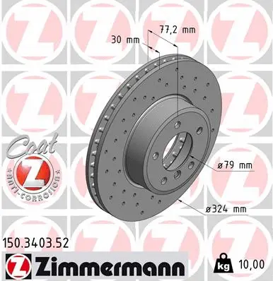 Disque de frein ZIMMERMANN 150.3403.52