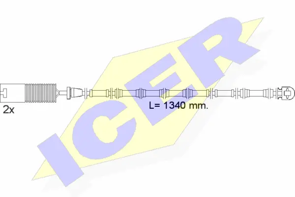 Contact d'avertissement, usure des plaquettes de frein ICER 610391 E C