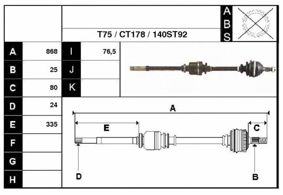Arbre de transmission Technika 18140