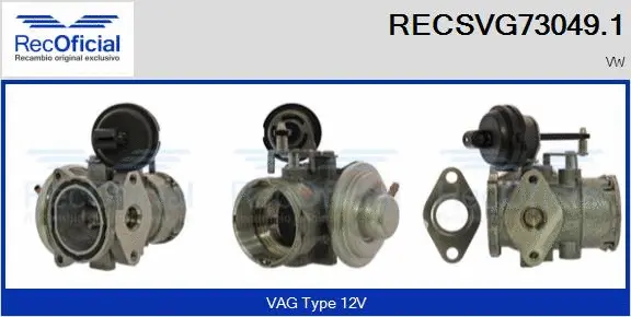 Vanne EGR RECOFICIAL RECSVG73049.1