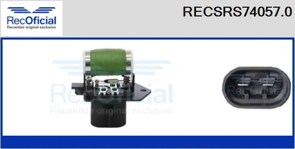 Prérésistance, moteur électrique (ventilateur de radiateur) RECOFICIAL RECSRS74057.0