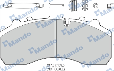 Kit de plaquettes de frein, frein à disque MANDO MBF016061