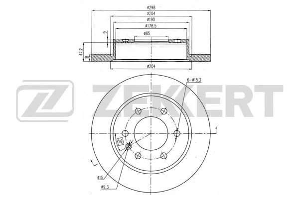 Disque de frein ZEKKERT BS-6429