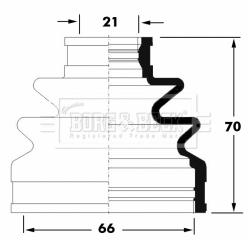 Jeu de joints-soufflets, arbre de commande BORG & BECK BCB6040