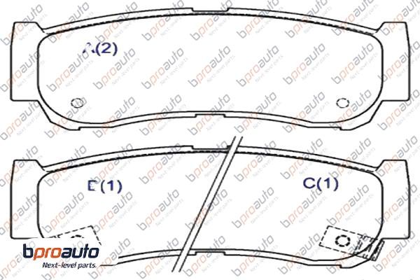 Kit de plaquettes de frein, frein à disque BPROAUTO 1BP31049AA