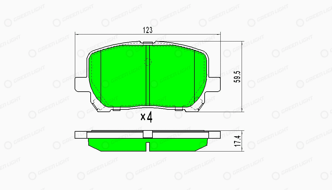 Kit de plaquettes de frein, frein à disque Automotive Adriado GLBP0309