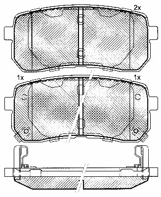 Kit de plaquettes de frein, frein à disque BSF 10874