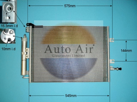 Condenseur, climatisation AUTO AIR GLOUCESTER 16-1094A