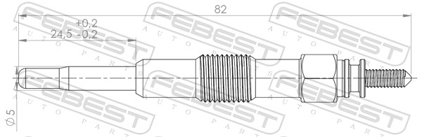 Bougie de préchauffage FEBEST 28642-004