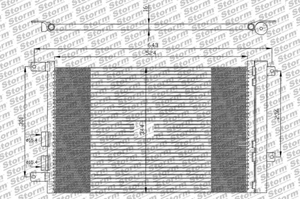 Condenseur, climatisation STORM QUALITY PARTS 1450002