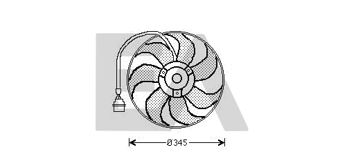 Ventilateur, refroidissement du moteur EACLIMA 33V02007