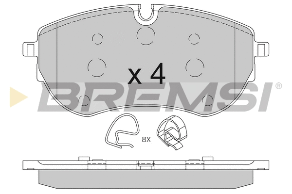 Kit de plaquettes de frein, frein à disque BREMSI BP3849