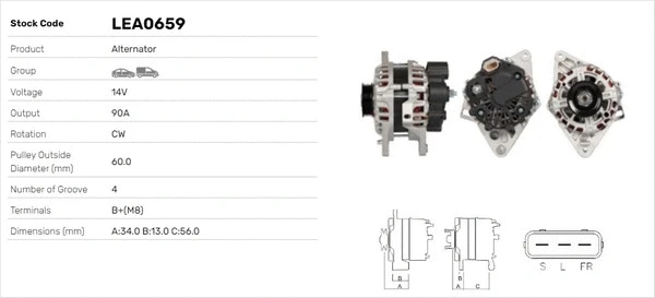 Alternateur LUSA LEA0659