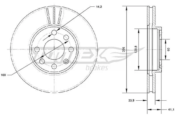 Disque de frein TOMEX Brakes TX 70-17