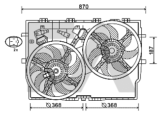 Ventilateur, refroidissement du moteur EACLIMA 33V25082