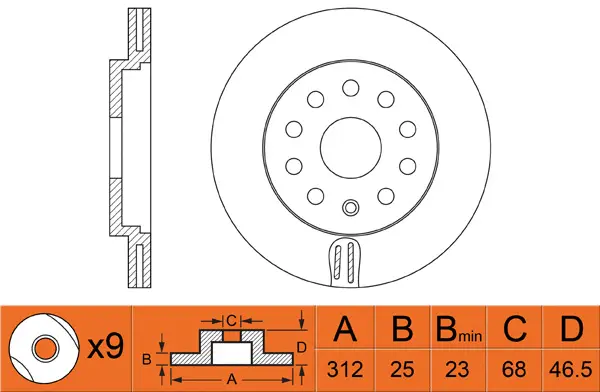 Disque de frein FIT FR0283V