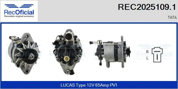 Alternateur RECOFICIAL REC2025109.1