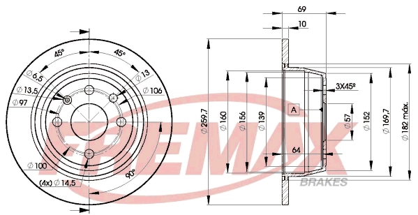 Disque de frein FREMAX BD-9041