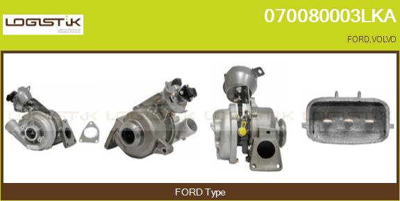 Turbocompresseur, suralimentation LGK 070080003LKA