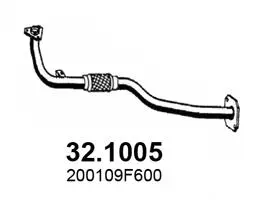 Tuyau d'échappement ASSO 32.1005