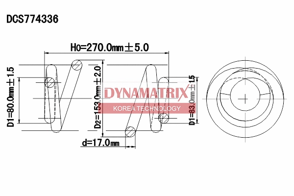 Ressort de suspension DYNAMATRIX DCS774336