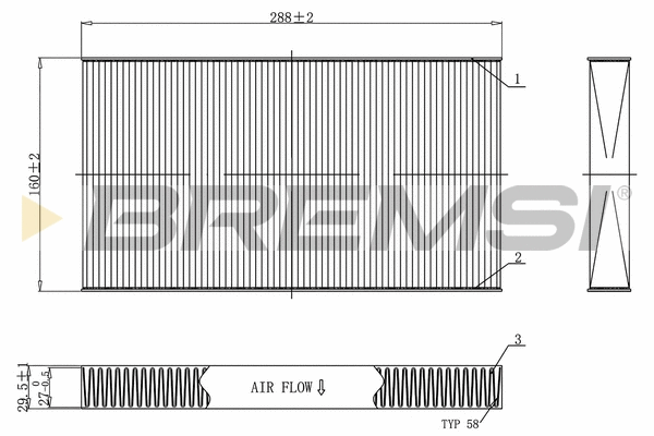 Filtre, air de l'habitacle BREMSI FC0477