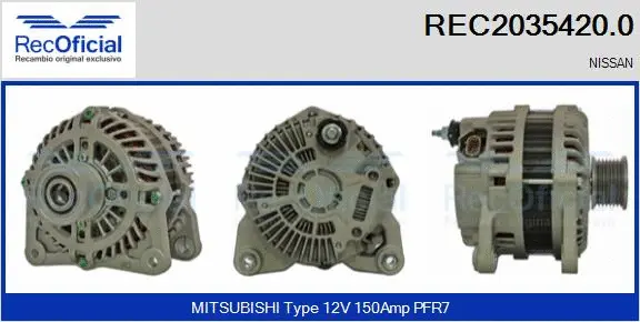 Alternateur RECOFICIAL REC2035420.0