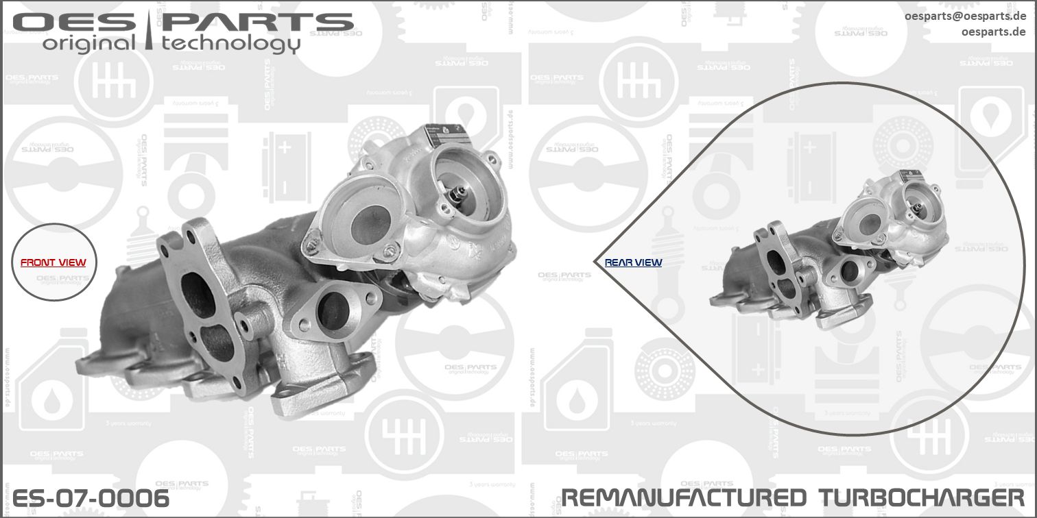 Turbocompresseur, suralimentation OES PARTS ES-07-0006