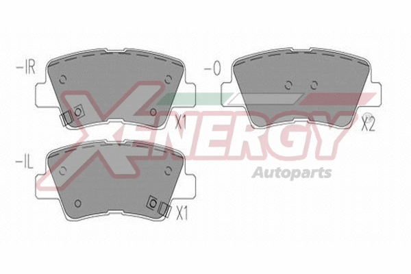 Kit de plaquettes de frein, frein à disque AP XENERGY X41298