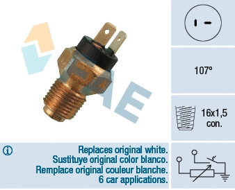 Sonde, température du liquide de refroidissement FAE 34080