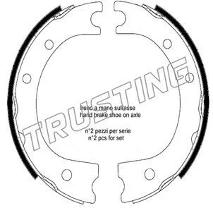 Jeu de mâchoires de frein, frein de stationnement TRUSTING 253.704