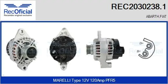 Alternateur RECOFICIAL REC2030238.1