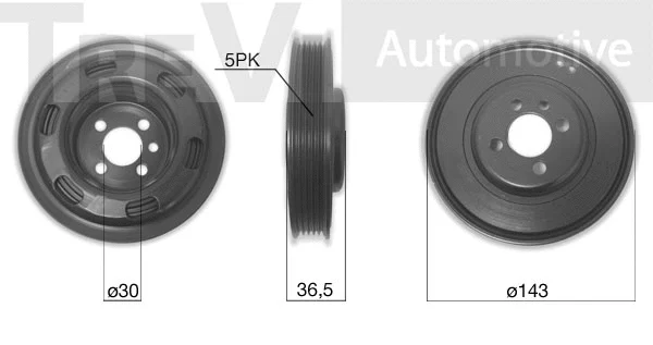 Poulie, vilebrequin TREVI AUTOMOTIVE PC1275