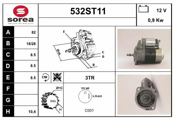 Démarreur STARTCAR 532ST11
