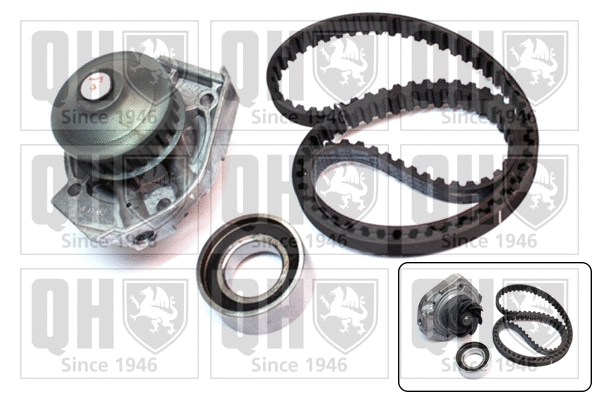 Pompe à eau + kit de courroie crantée QUINTON HAZELL QBPK6490