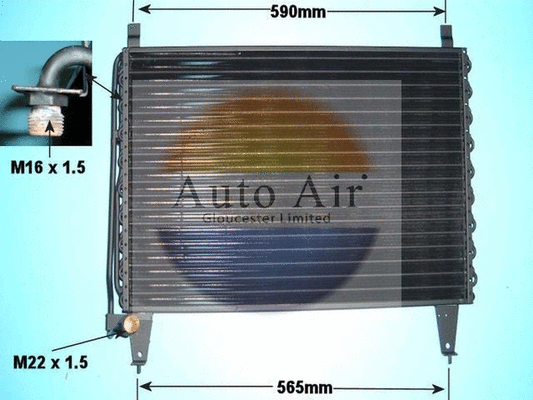 Condenseur, climatisation AUTO AIR GLOUCESTER 16-1195
