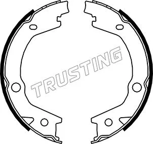 Jeu de mâchoires de frein, frein de stationnement TRUSTING 046.220