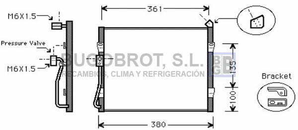 Condenseur, climatisation BUGOBROT 62-HD5089