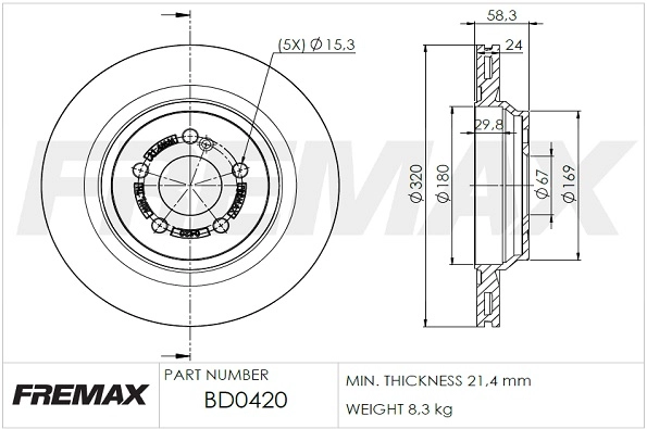 Disque de frein FREMAX BD-0420