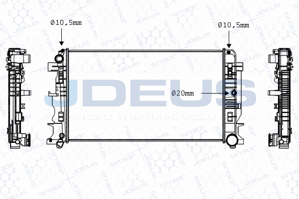 Radiateur, refroidissement du moteur JDEUS M-0170830