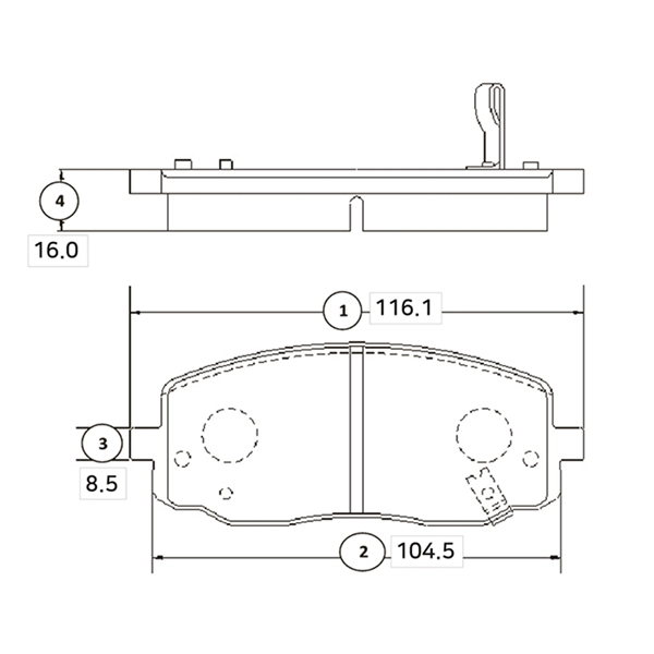 Kit de plaquettes de frein, frein à disque CTR GK0532